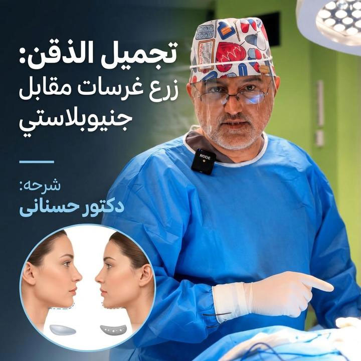 تجميل الذقن: الزرعات مقابل جراحة الذقن حسب شرح الدكتور حسناني