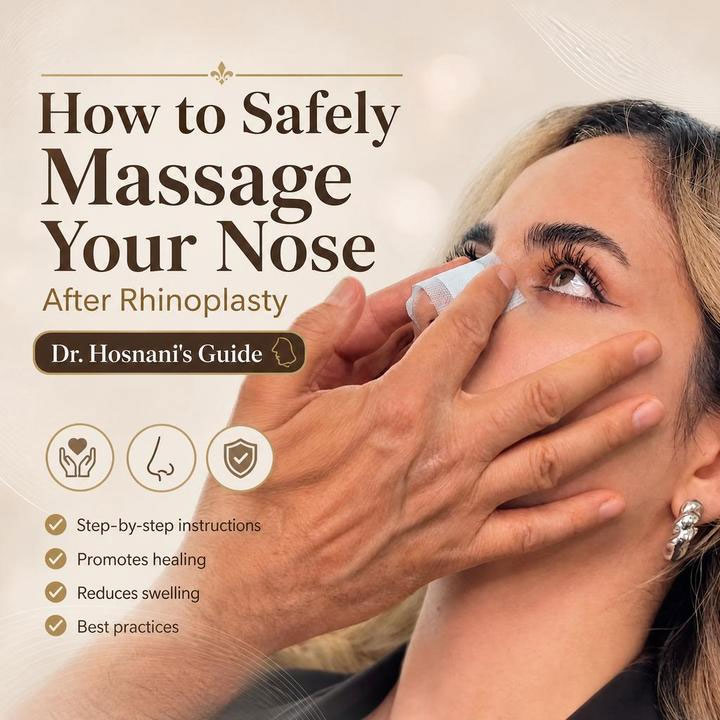 How to Safely Massage Your Nose After Rhinoplasty | Dr. Hosnani's Guide