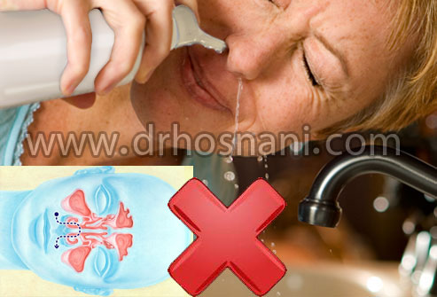سیرکوله کردن آب نمک در بینی