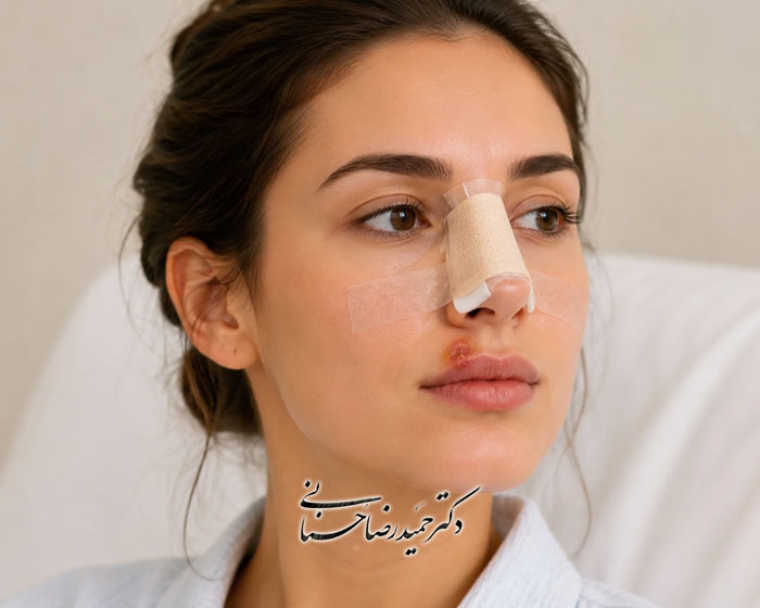 تبخال بعد از عمل بینی