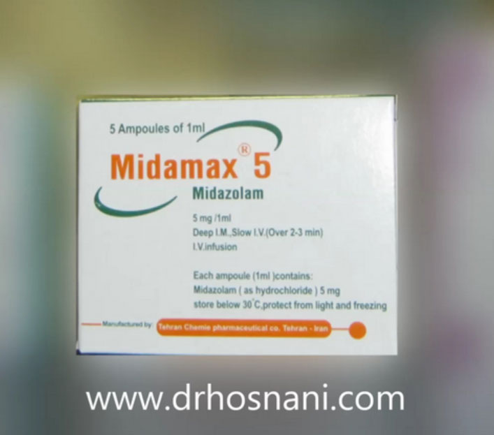 میدازولام: داروی بیهوشی، ضد اضطراب، آرام بخش، شکل کننده عضلات