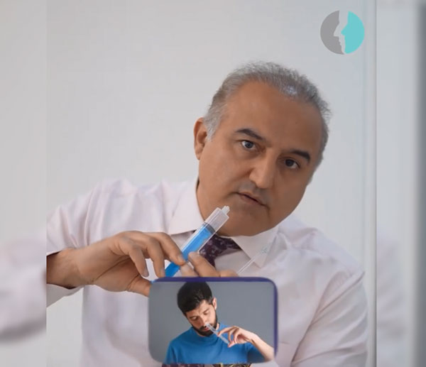 using a syringe for nasal irrigation